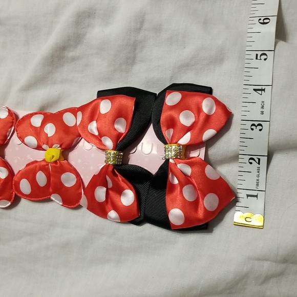 LOT OF 4 LUXURY MOUSE EAR SET 3 INCH PEARL HAIR CLIPS. SEQUIN EARS - Picture 9 of 9